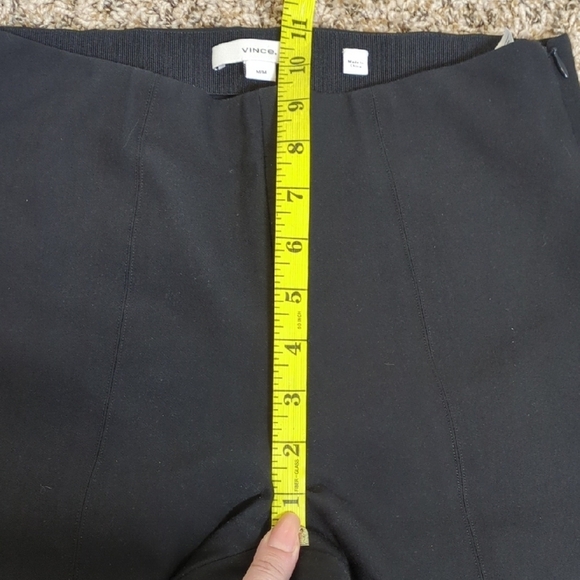 Vince mid rise black stitch front seam straight leg legging trousers work pants - Picture 8 of 10